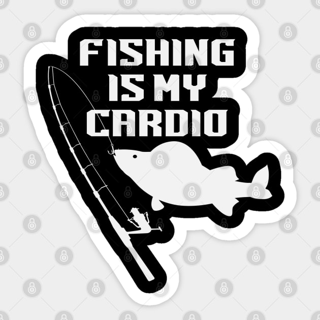 Fishing Is My Cardio Sticker by Animal Specials